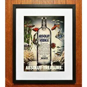 Framed 1986 Absolut Vodka Absolut Treasure Vintage Print Ad